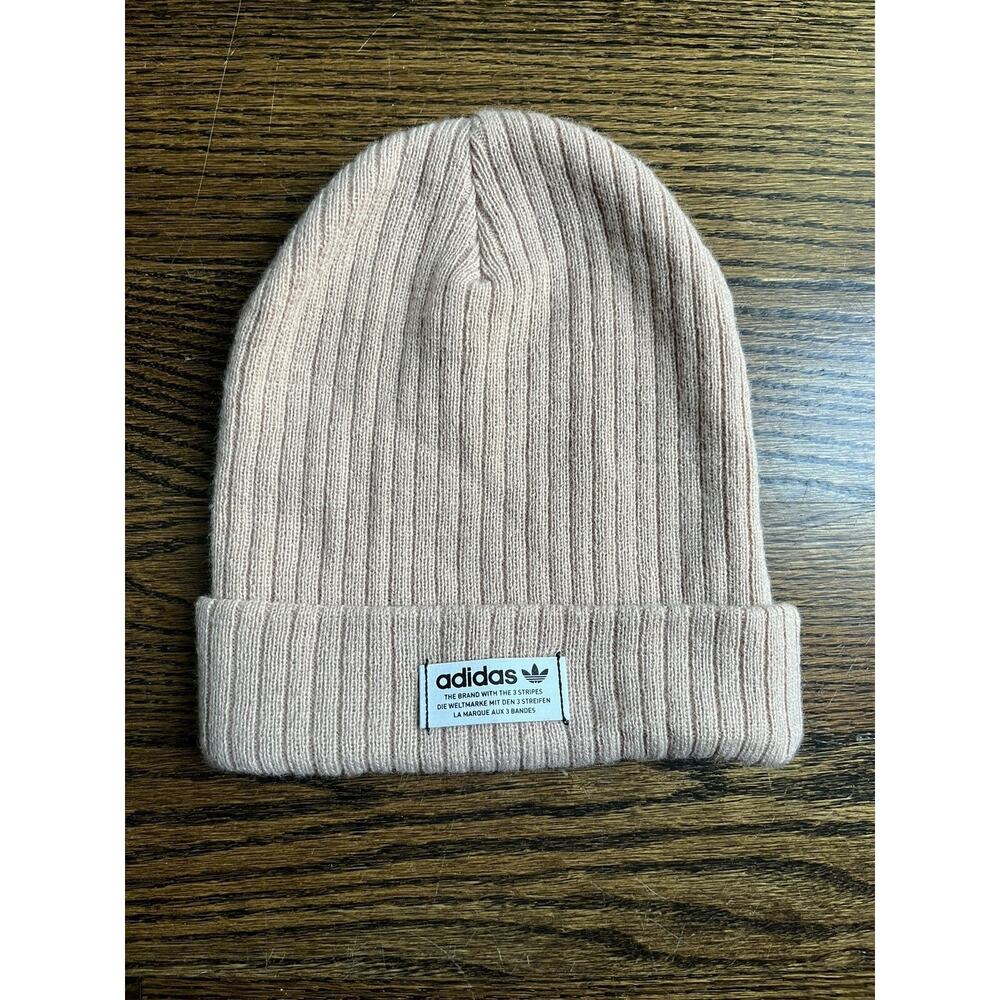 Adidas original ribbed beanie OS beige NWOT